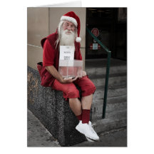 The sleigh Broke Down Greeting Card