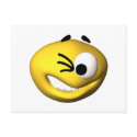 The smiley face store bring you a winking smiley postcards