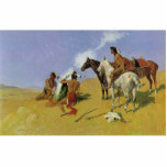 The Smoke Signal by Frederic Remington photo sculptures