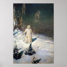 The Snow Maiden Fantasy Art Poster Print