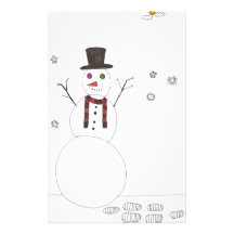 The snowman customized stationery