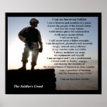"The Soldier's Creed" Military posters