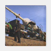 The Soyuz TMA-13 spacecraft 3 Fridge Magnet