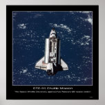 The Space Shuttle Discovery nearin... Poster
