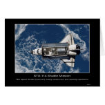 The Space Shuttle Discovery rendezvous and docking Greeting Card