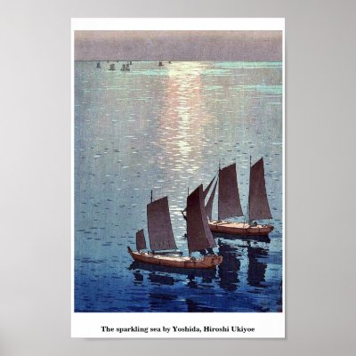 The sparkling sea by Yoshida, Hiroshi Ukiyoe Poster
