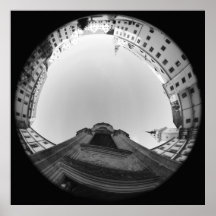 The spiral staircase in the Renaissance castle Har Plakatdruck