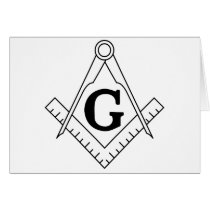 The Square and Compasses Freemasonry Symbol Greeting Cards