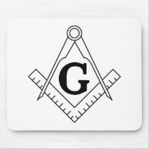 The Square and Compasses Freemasonry Symbol Mousepads