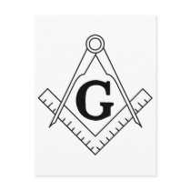 The Square and Compasses Freemasonry Symbol Postcard