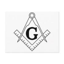 The Square and Compasses Freemasonry Symbol Postcard