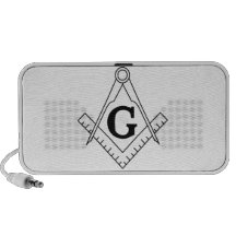 The Square and Compasses Freemasonry Symbol Notebook Speakers