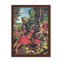 The St. George Fighting The Dragon By Beck Leonhar Postcard