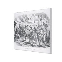 The Stamp Act Riots at Boston Stretched Canvas Print