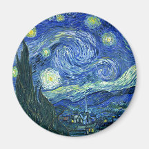 The Starry Night - Vincent van Gogh (1889) Refrigerator Magnets