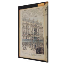 The start of the Paris-Brest bicycle race Stretched Canvas Prints