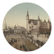 The Steen, Antwerp, Belgium Round Stickers
