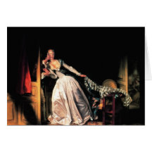 The Stolen Kiss by Jean-Honore Fragonard Greeting Card
