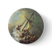 The Storm On The Sea Of Galilee. By Rembrandt Van Button