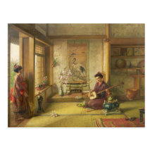 The Stray Shuttlecock (oil on canvas) Post Card
