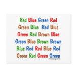 The Stroop Test postcards