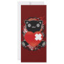 The stuffed toy of the cat custom rack cards