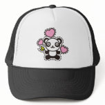 The stuffed toy of the panda hats