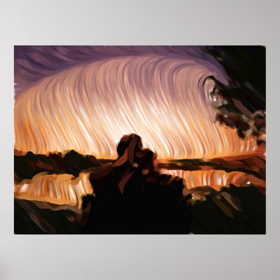 The Sunset Couple Print by mrzackcole