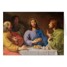 The Supper at Emmaus Greeting Cards