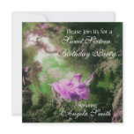 THE SWING  ,SWEET 16 PARTY Violet Purple Personalized Invitation
