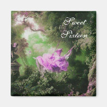 THE SWING ,SWEET SIXTEEN PARTY green purple violet Fridge Magnet