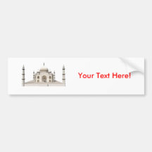 The Taj Mahal: 3D Model: Bumper Stickers