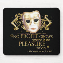 The Taming of the Shrew Quote (Gold Version) Mouse Mat