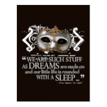 The Tempest Quote Postcard