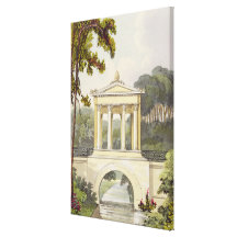 The Temple Bridge, from Ackermann's 'Repository of Canvas Print