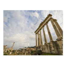 The temple of Saturn is the oldest in the Roman Post Card