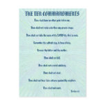The Ten Commandments Aqua Splash Postcard