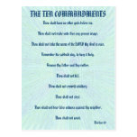 The Ten Commandments Aqua Splash Postcard
