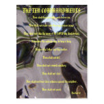 The Ten Commandments Brown Glass Postcard
