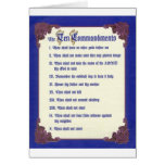THE TEN COMMANDMENTS cards