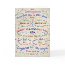"The Ten Commandments" greeting card