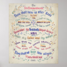 The Ten Commandments poster/print