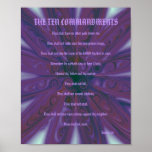 The Ten Commandments - Purple Floral Poster