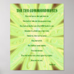 The Ten Commandments - Soft Yellow Floral Poster