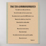 The Ten Commandments - Stone Column Poster
