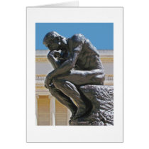 The Thinker photo painting card