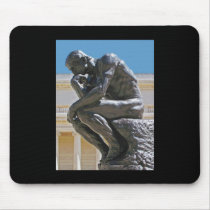 The Thinker photo painting mousepad