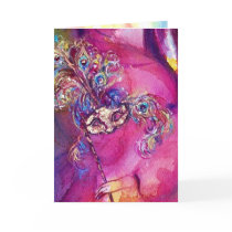 THE THIRD MASK  / VENETIAN MASQUREADE,pink purple