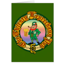 The Thirsty Leprechaun Pub Greeting Card