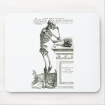 The Thoughtful Skeleton Mouse Pads